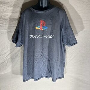 PlayStation Original Logo Graphic T-Shirt Mens XXXL 3XL Japanese Text‎